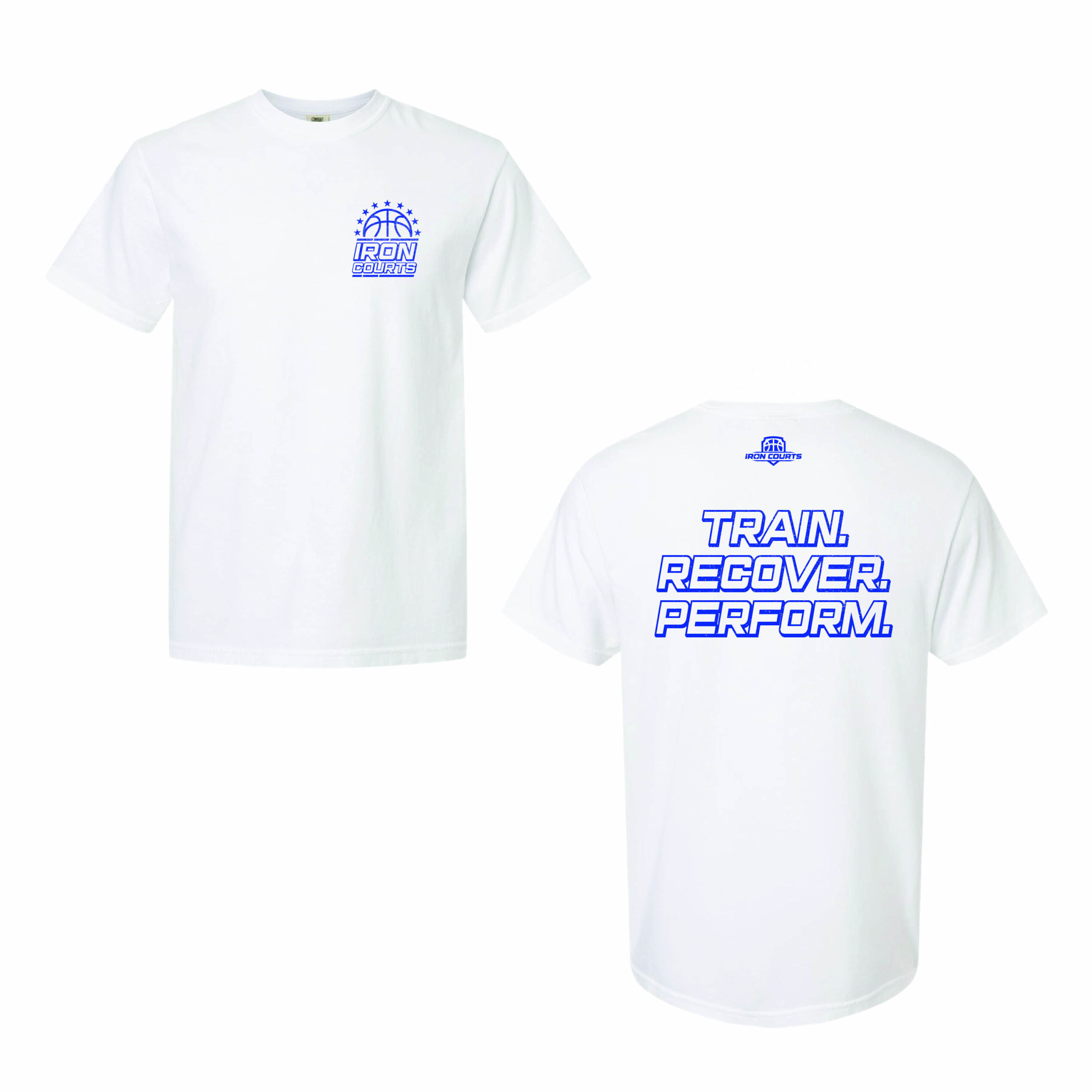 Train Recover Perform White Heavy T Shirt